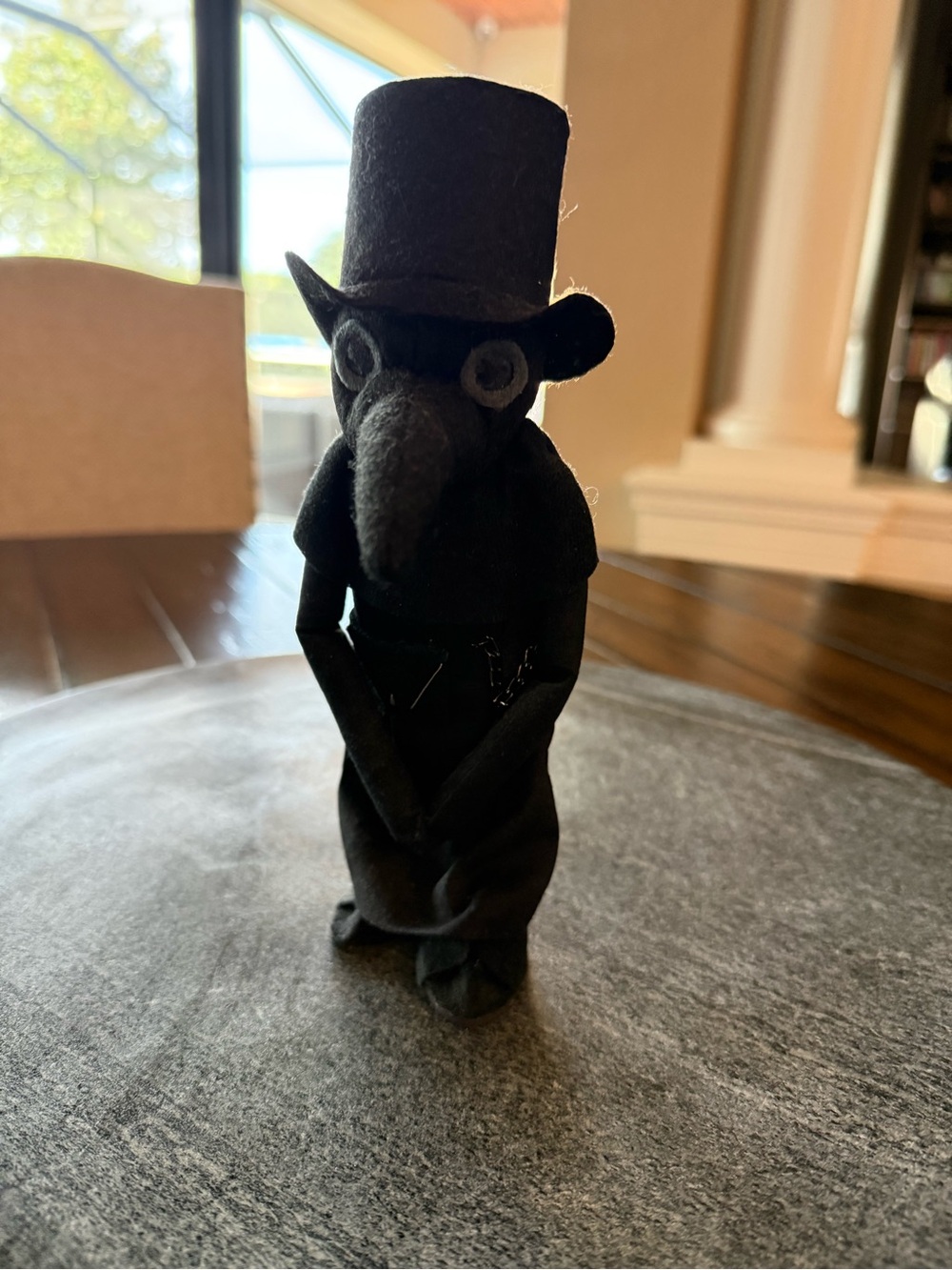 Handmade Plague Doctor Gothic Halloween Decor with Top Hat